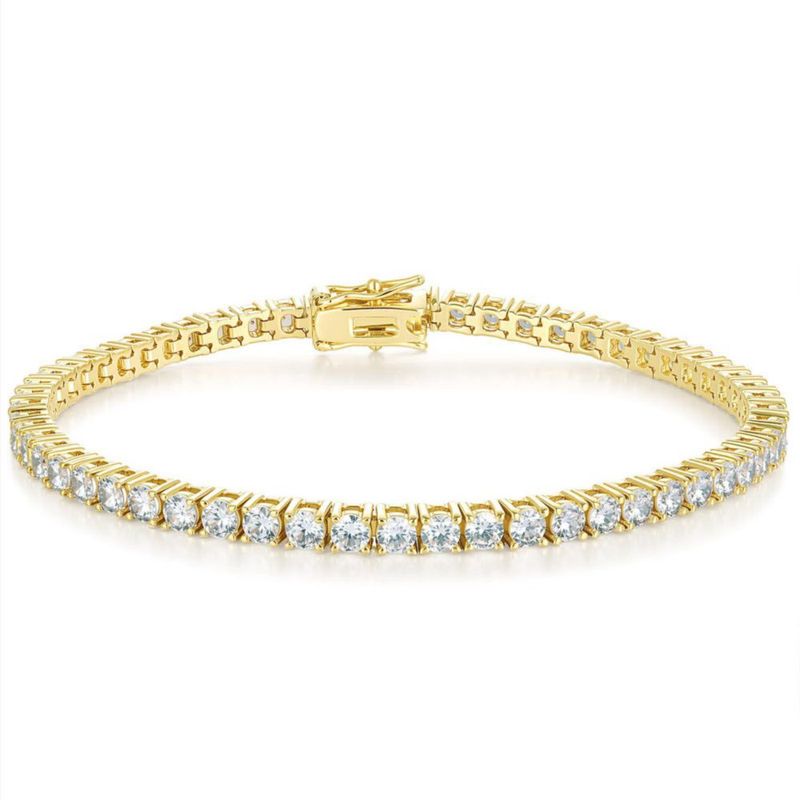 Pulsera Gemsme 19 cm de zircón cúbico con baño de oro