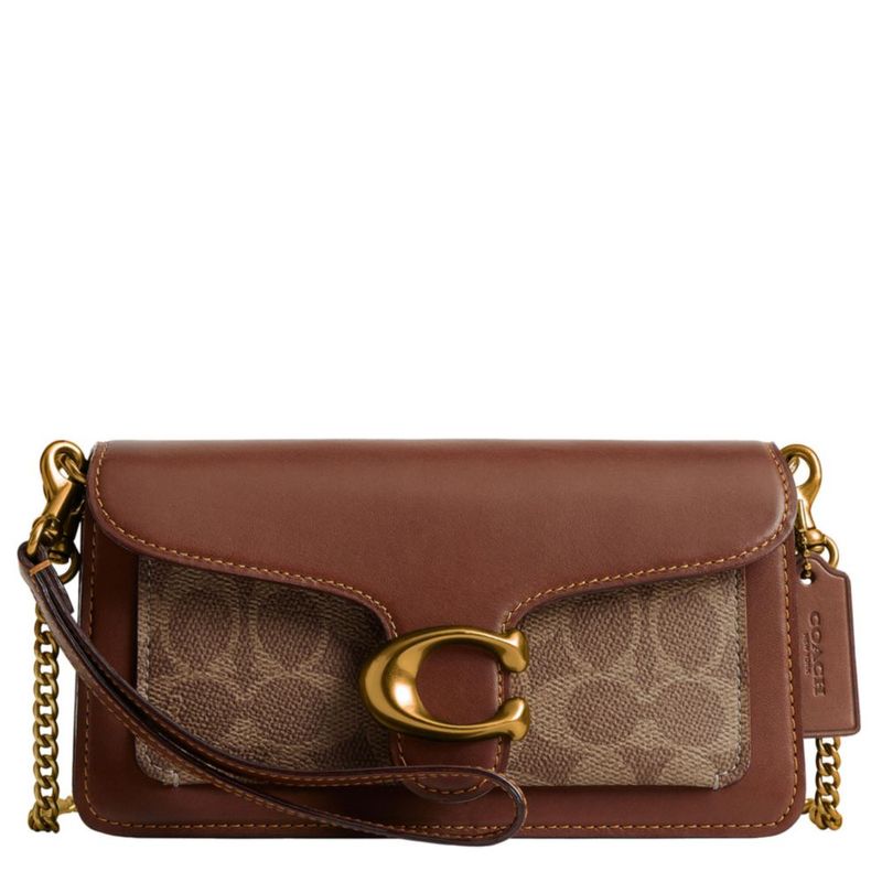 Bolso bandolera Coach Tabby Chain 19 (19 cm x 11 cm x 4 cm)