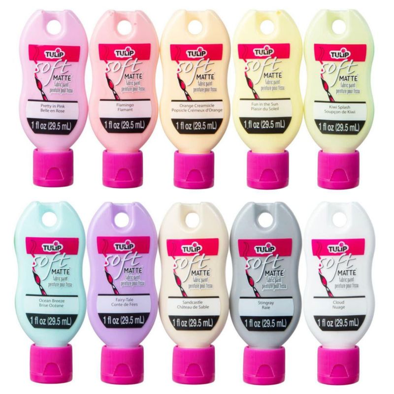 Pintura para Tela TULIP 10 × 295 ml Acabado Mate Pastel