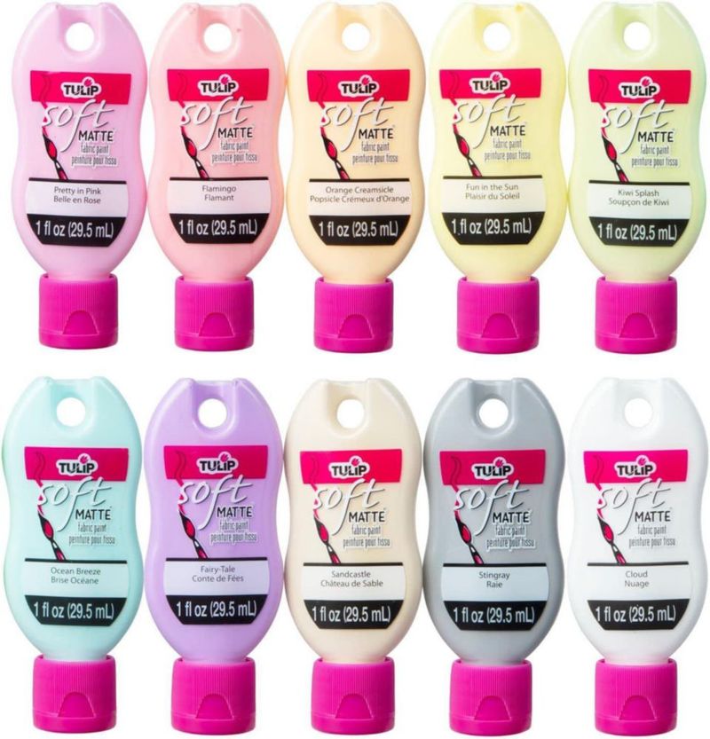 Pintura para Tela TULIP 10 × 295 ml Acabado Mate Pastel