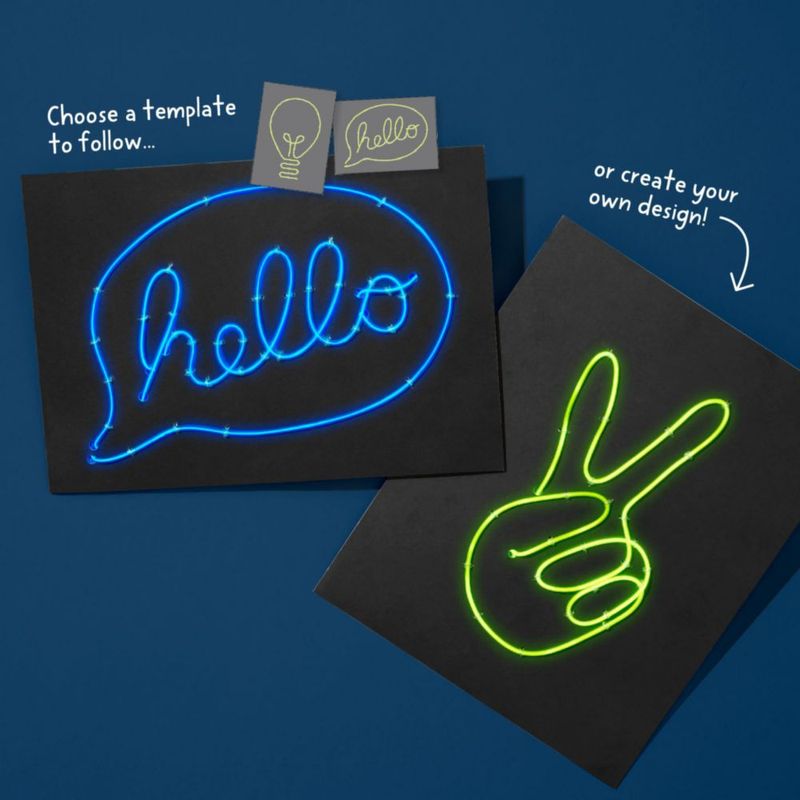 Kit de arte con alambre iluminado KiwiCo letreros electroluminiscentes DIY
