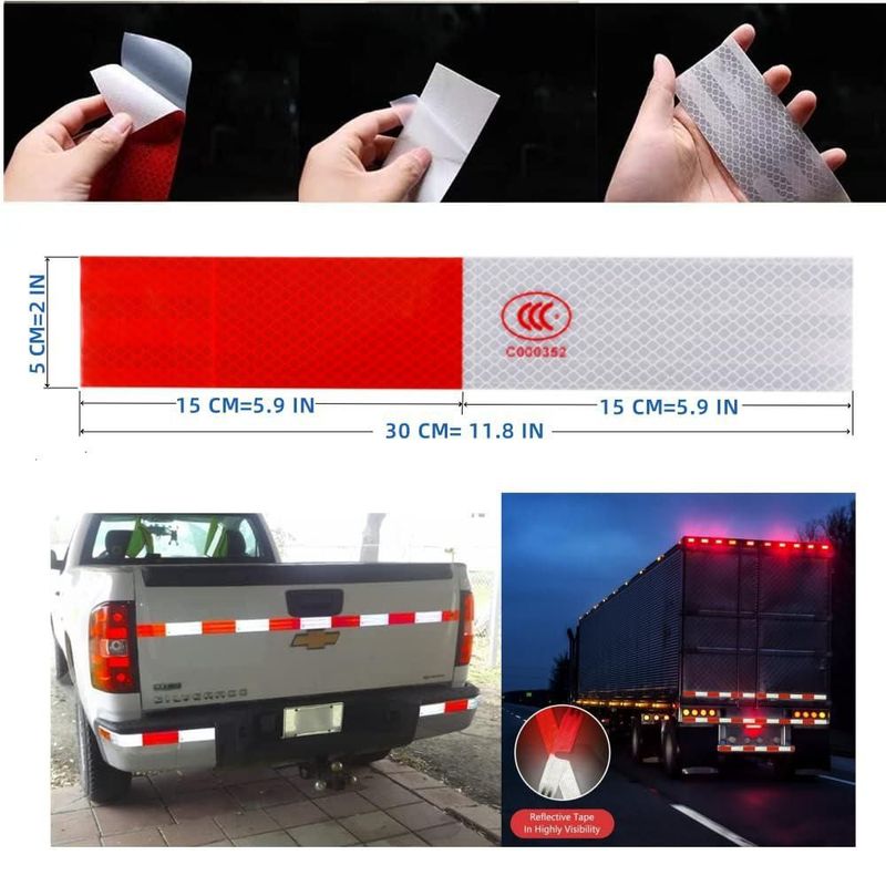 Cinta reflectante EZtar 5 cm x 30 cm paquete de 30 impermeable