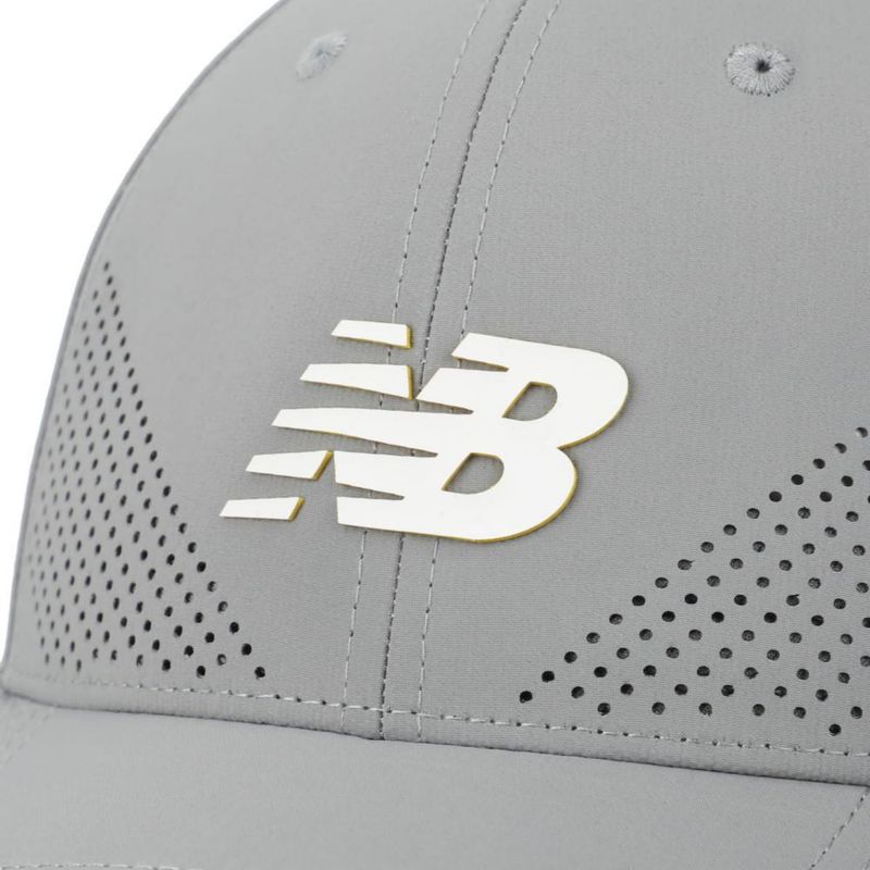 Gorra New Balance gris de malla elástica ajustable (58 cm)
