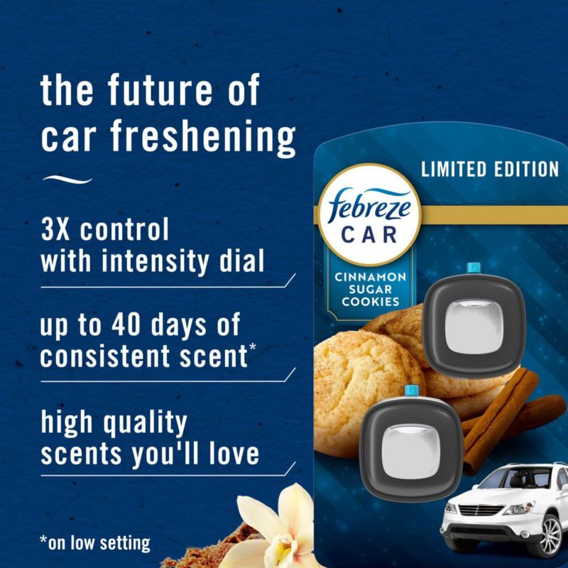 Ambientador para coche Febreze Canela – paquete de 4