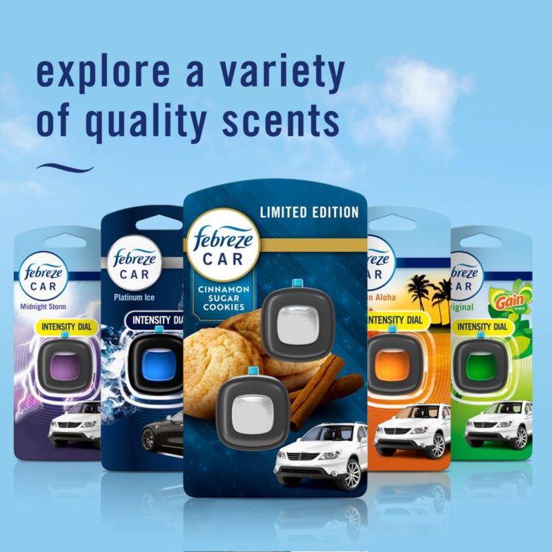 Ambientador para coche Febreze Canela – paquete de 4