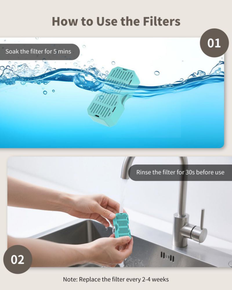 Filtros para Fuente de Agua Vekonn 12+12 (paquete)