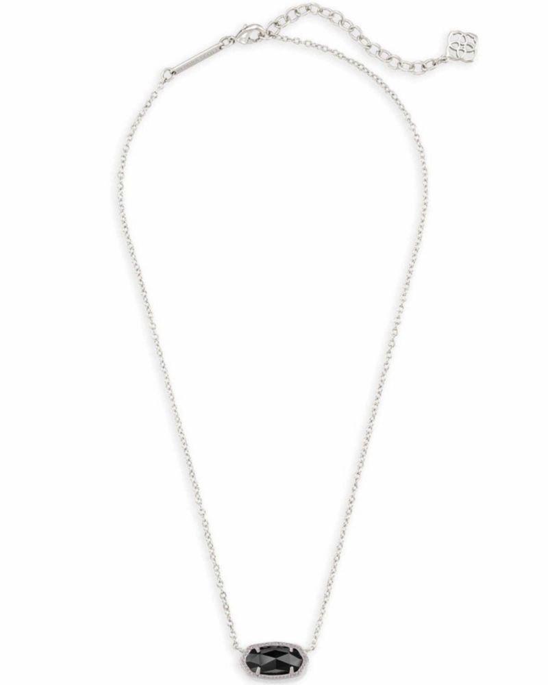 Collar Kendra Scott Elisa Negro chapado en rodio