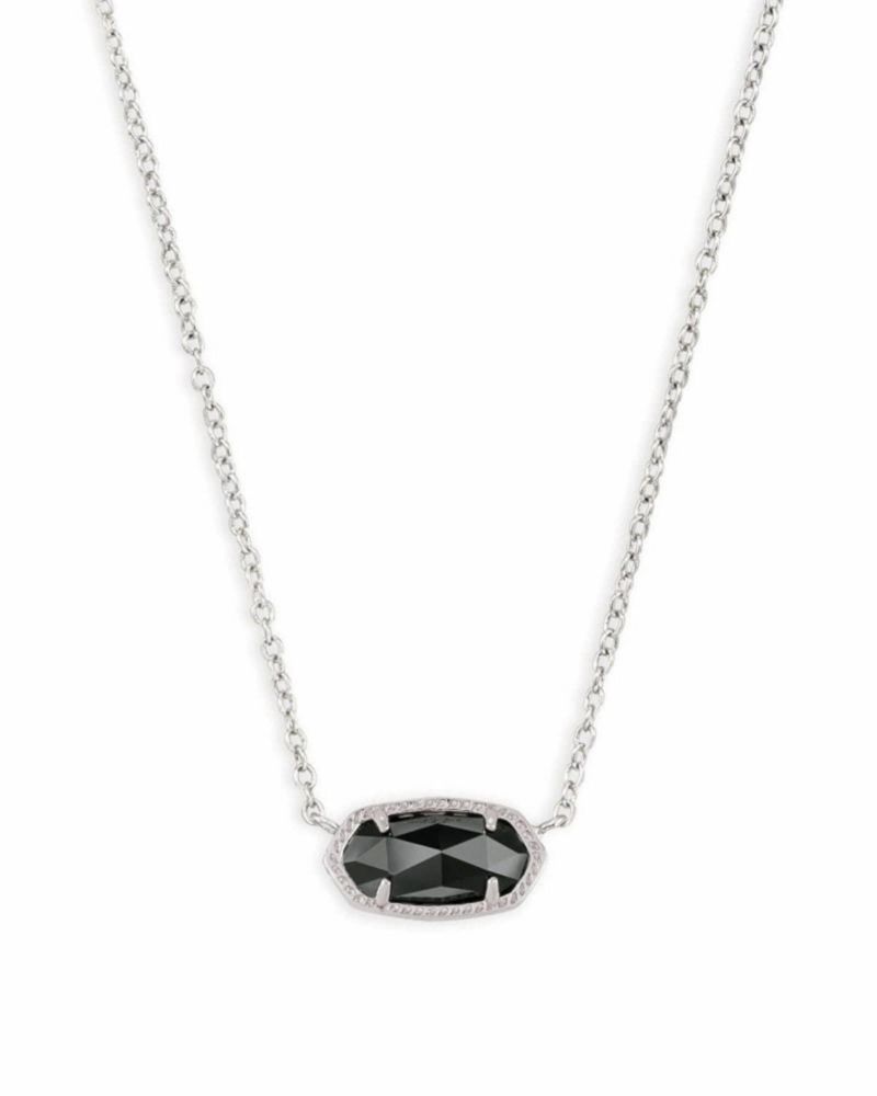 Collar Kendra Scott Elisa Negro chapado en rodio