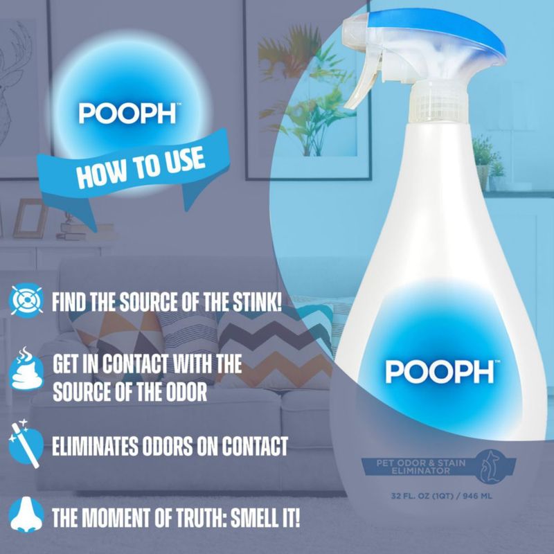 Eliminador de olores para mascotas y desodorizante para cajas de arena Pooph 2x960 ml