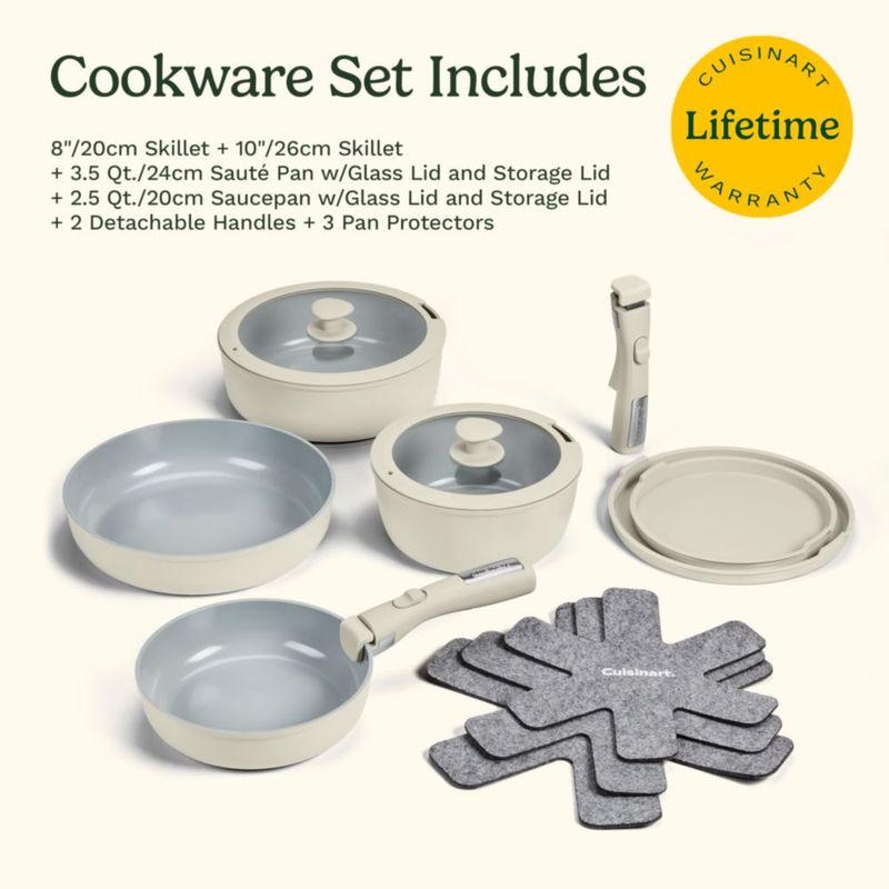 Juego de ollas y sartenes Cuisinart 13 piezas Tahini D53C-13BG