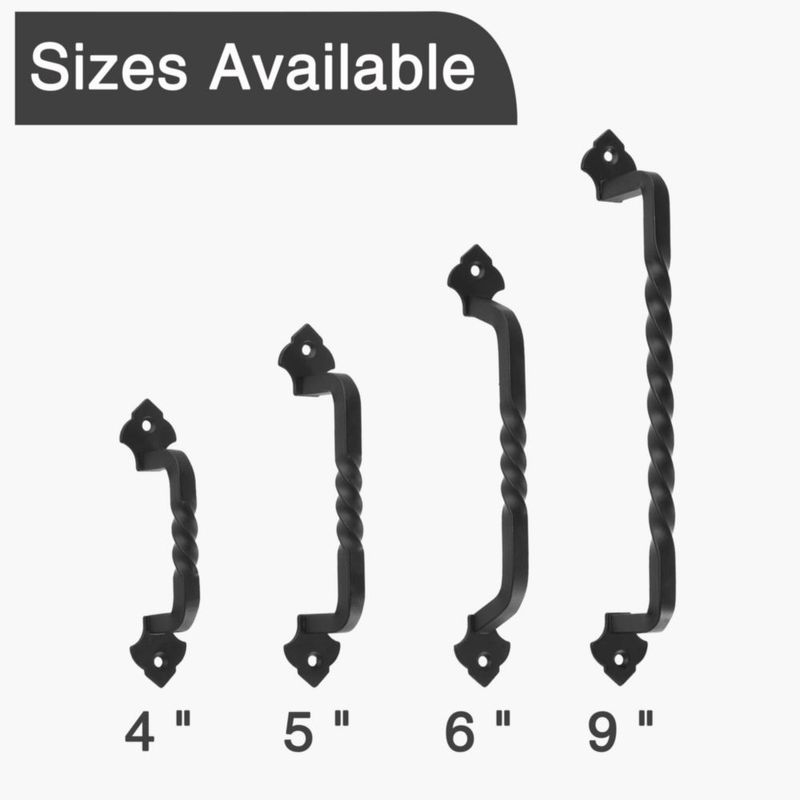 Tirador de puerta OVOV 15 cm juego de 2 estilo vintage negro