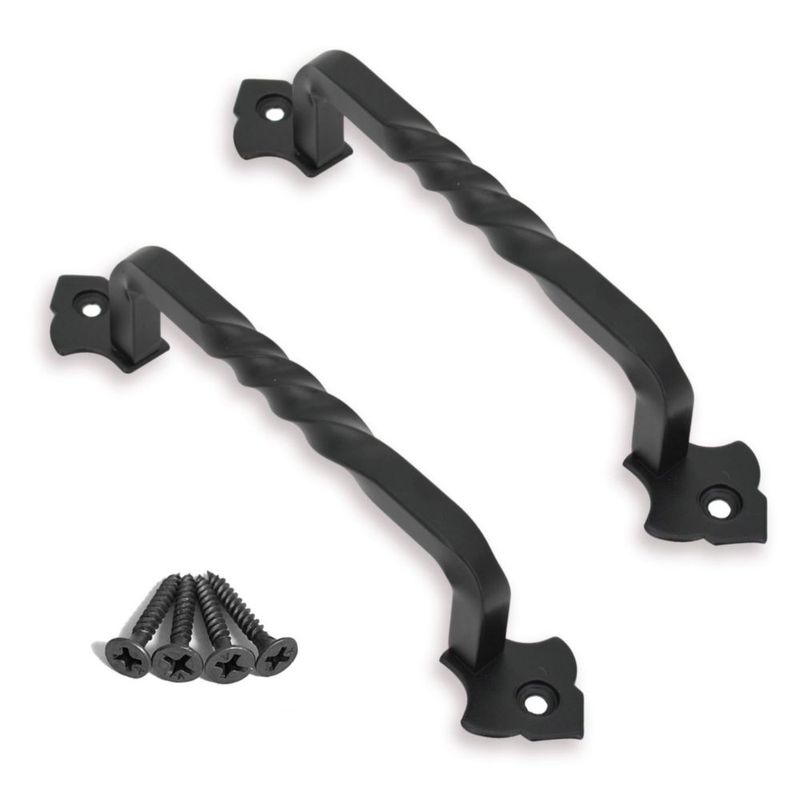 Tirador de puerta OVOV 15 cm juego de 2 estilo vintage negro