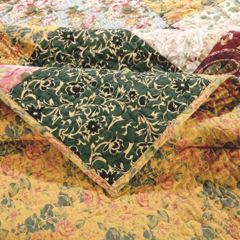 Manta acolchada con diseño de retazos Greenland Home estilo antiguo y elegante 50 x 60 cm
