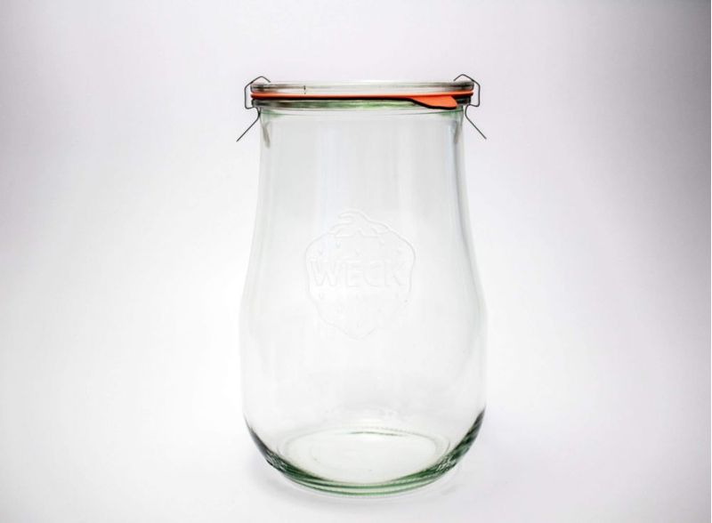 Tarro de Alimentos WECK 15 L Tulip de Vidrio con Boca Ancha (1 unidad)