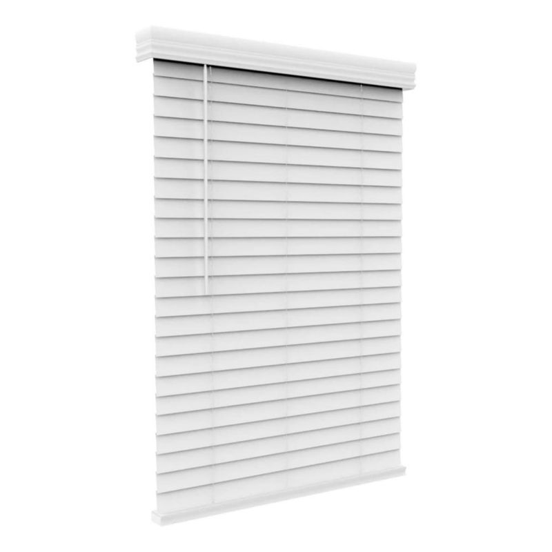 Persianas de imitación madera Arlo Blinds 26 cm x 185 cm blanco
