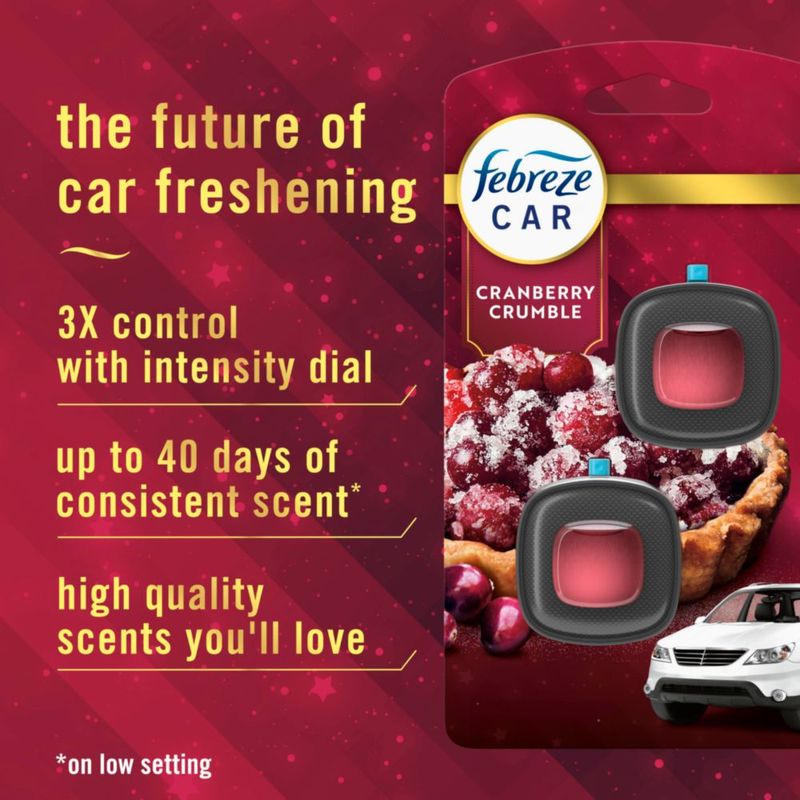 Ambientador para coche Febreze Cranberry - 4 unidades