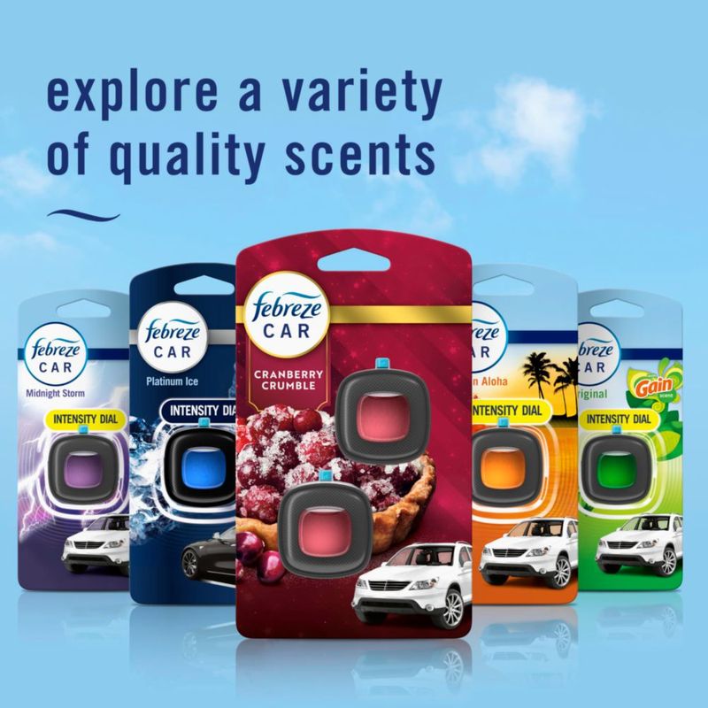 Ambientador para coche Febreze Cranberry - 4 unidades