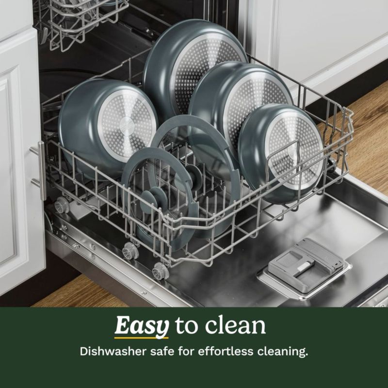 Juego de ollas y sartenes cerámicas Cuisinart ClickSmart 13 piezas color Earl Grey D53C-13DG