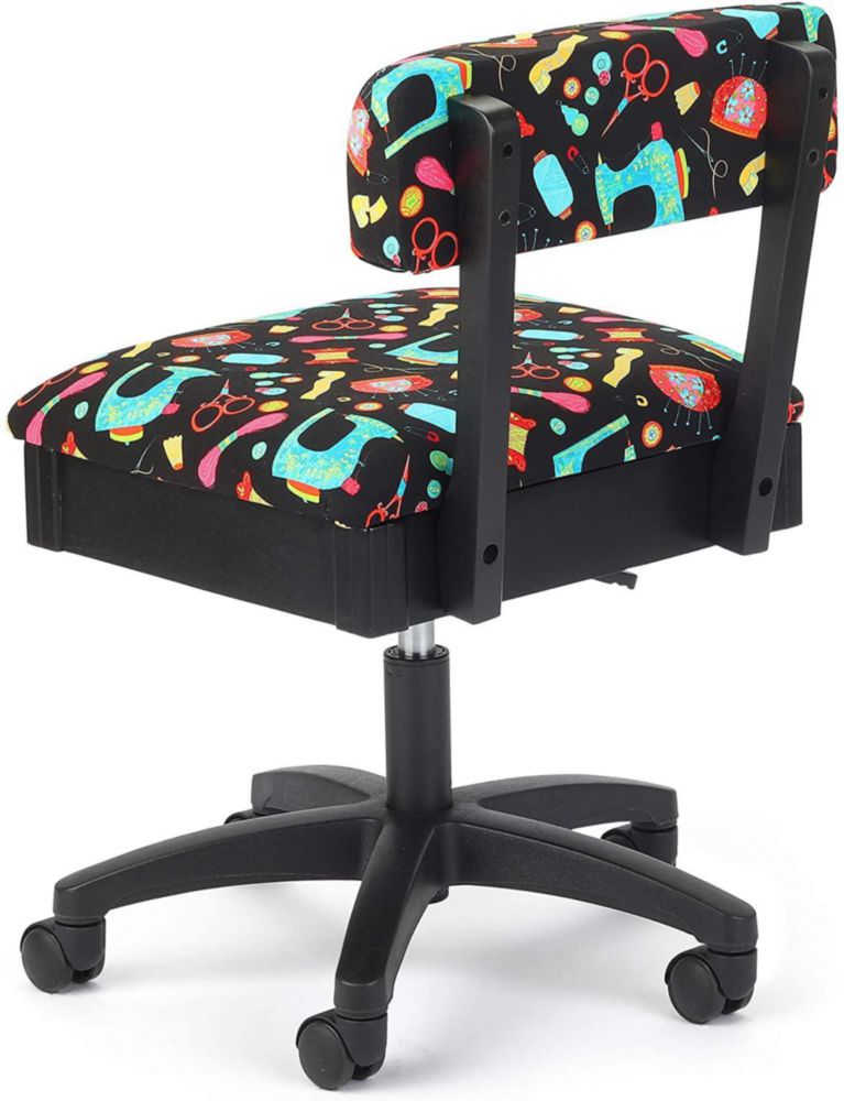 Silla de costura Arrow Sewing H7013B altura ajustable con almacenamiento