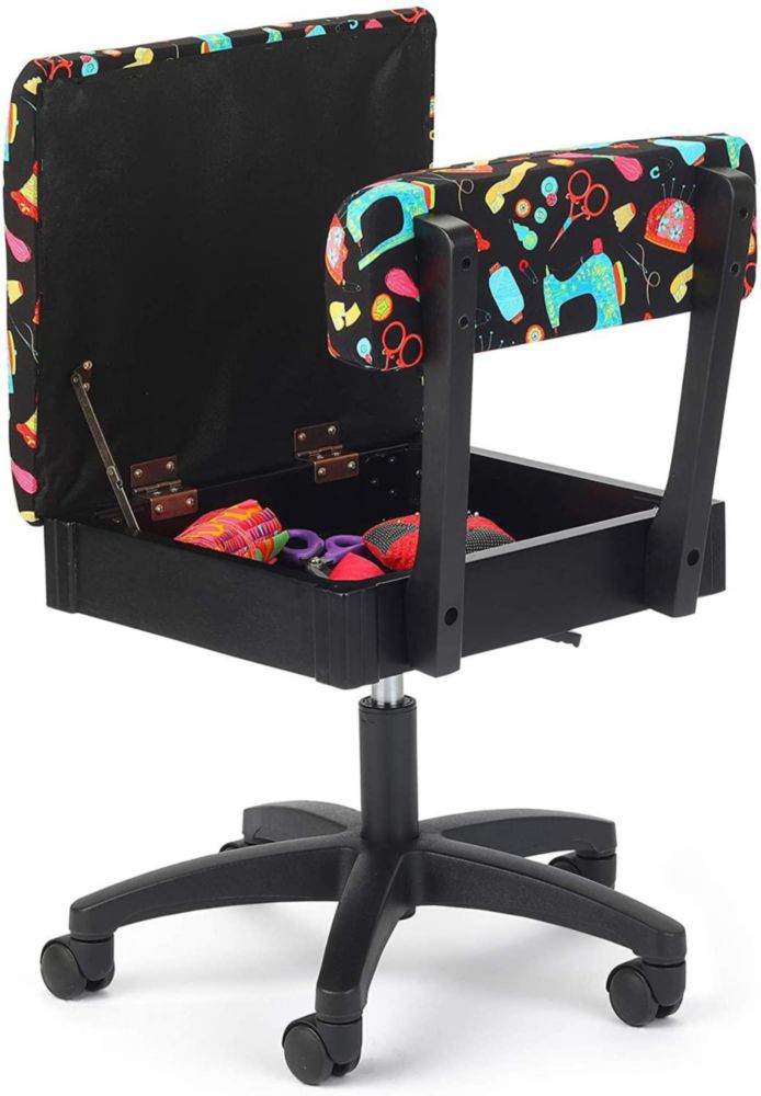 Silla de costura Arrow Sewing H7013B altura ajustable con almacenamiento