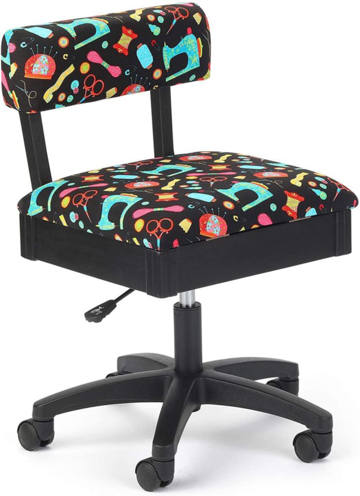 Silla de costura Arrow Sewing H7013B altura ajustable con almacenamiento