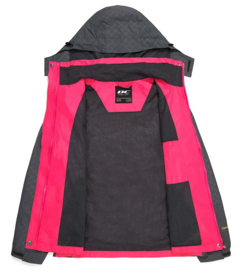 Chaqueta impermeable con capucha Diamond Candy para mujer
