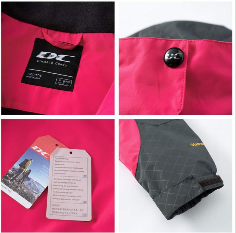 Chaqueta impermeable con capucha Diamond Candy para mujer