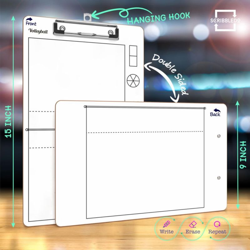 Portapapeles de Entrenador Scribbledo 38x23 cm Doble Cara