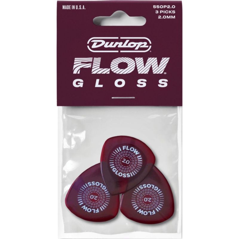 Púa Jim Dunlop Flow 2.0 mm Pack de 3