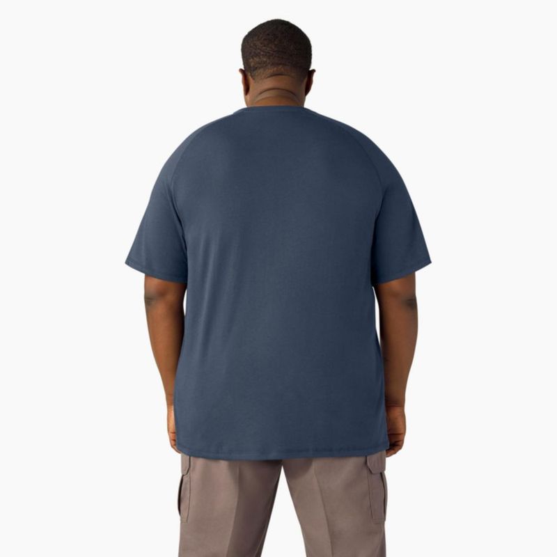 Camiseta Dickies Cooling de Manga Corta con Bolsillo – Talla L – Azul Marino Oscuro