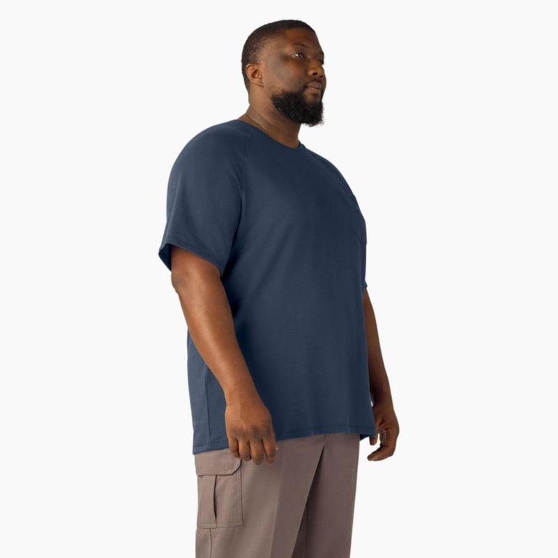 Camiseta Dickies Cooling de Manga Corta con Bolsillo – Talla L – Azul Marino Oscuro