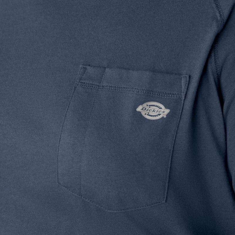 Camiseta Dickies Cooling de Manga Corta con Bolsillo – Talla L – Azul Marino Oscuro