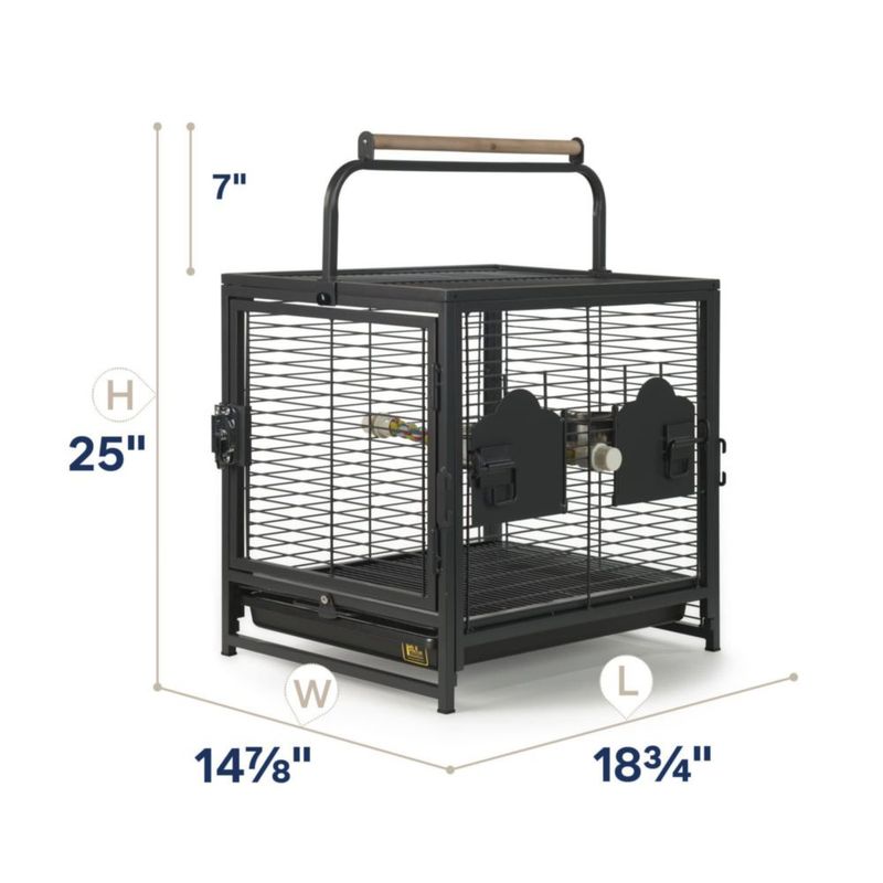 Travel Carrier Prevue Pet Products for Birds Black 18.8 L