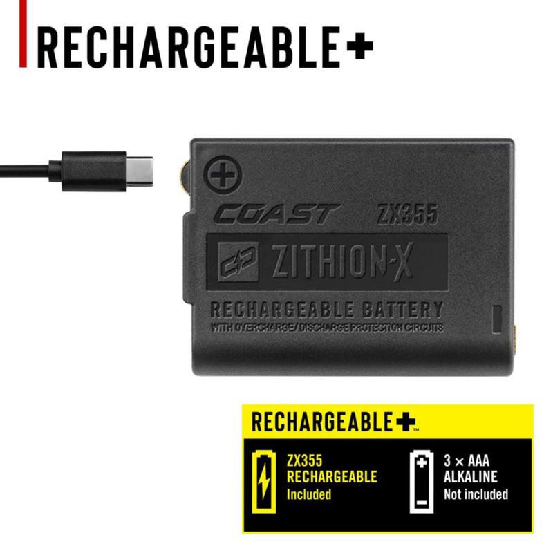 Linterna frontal Coast FLX10R 1000 lm USB‑C impermeable - paquete de 2