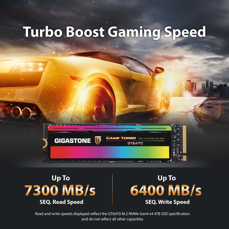 SSD Gigastone Game Turbo 4TB PCIe Gen4x4 NVMe M.2 2280