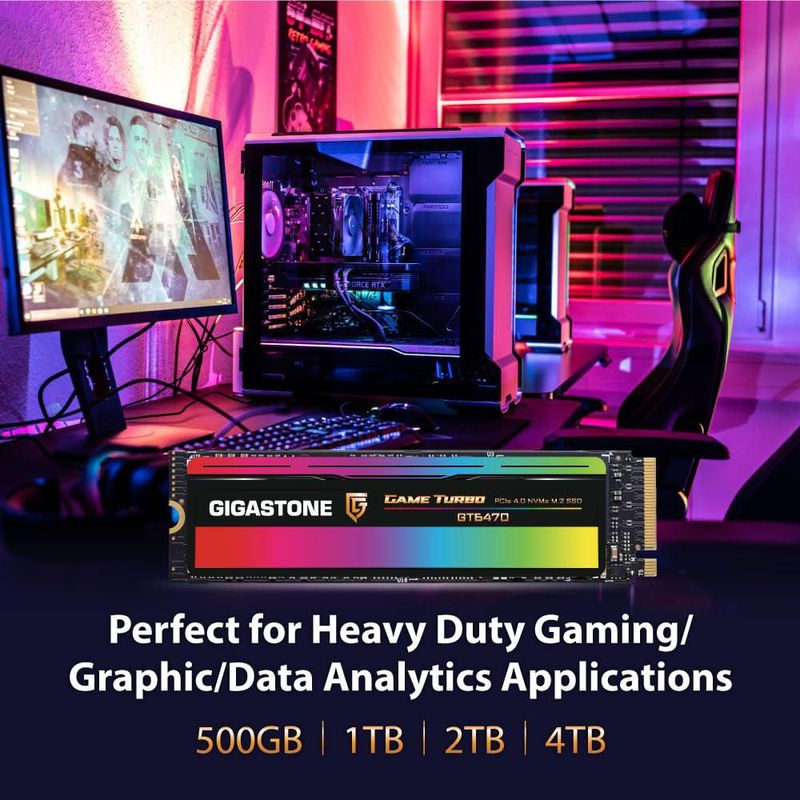 SSD Gigastone Game Turbo 4TB PCIe Gen4x4 NVMe M.2 2280