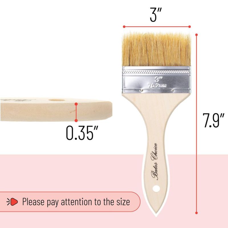 Pincel de pintura Bates Choice 76 cm juego de 6 cerdas naturales