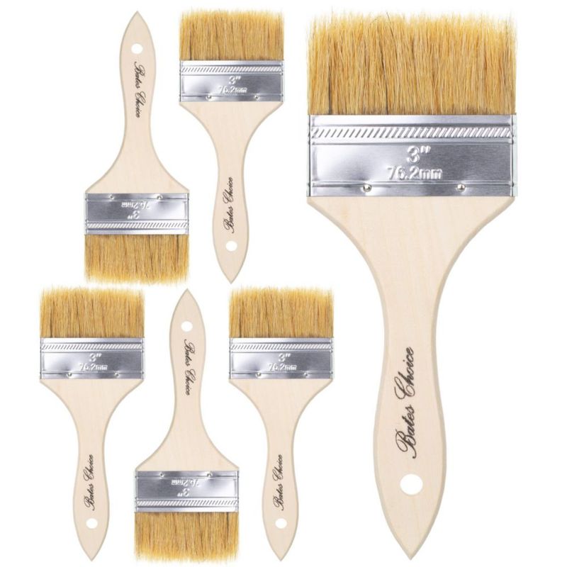 Pincel de pintura Bates Choice 76 cm juego de 6 cerdas naturales