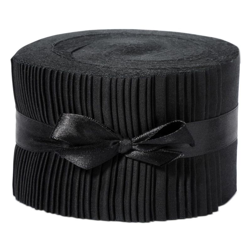 Tela ZMAAGG Jelly Roll 40 piezas negro para acolchado
