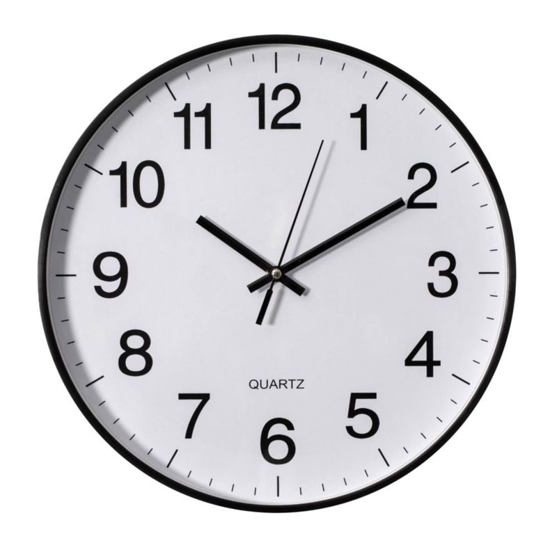 Reloj de pared Clockswise 30 cm Analógico Silencioso Negro