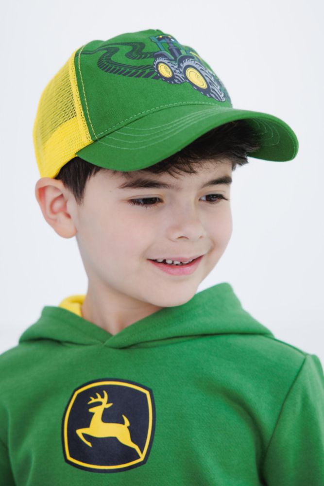 Sudadera John Deere talla 5 verde Kelly de forro polar