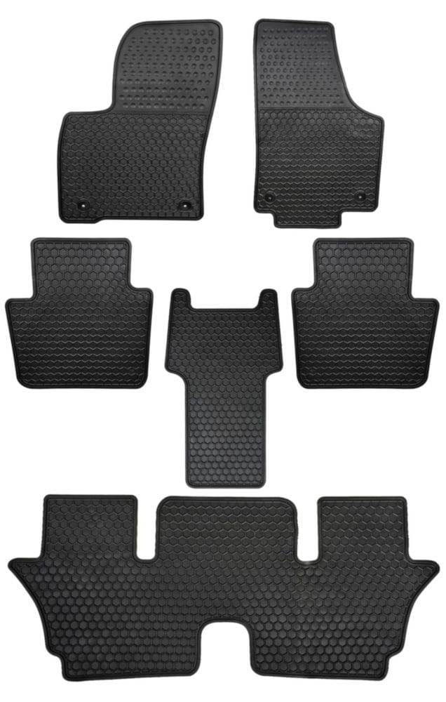 Alfombrillas de coche Lwope para VW Atlas 2018‑2025 negro goma