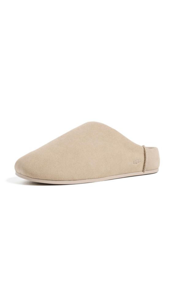 Pantufla UGG Elea Sand 9 gamuza impermeable color arena