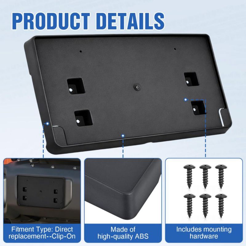 Soporte para placa de matrícula Nilight JL 2018-2026 ABS