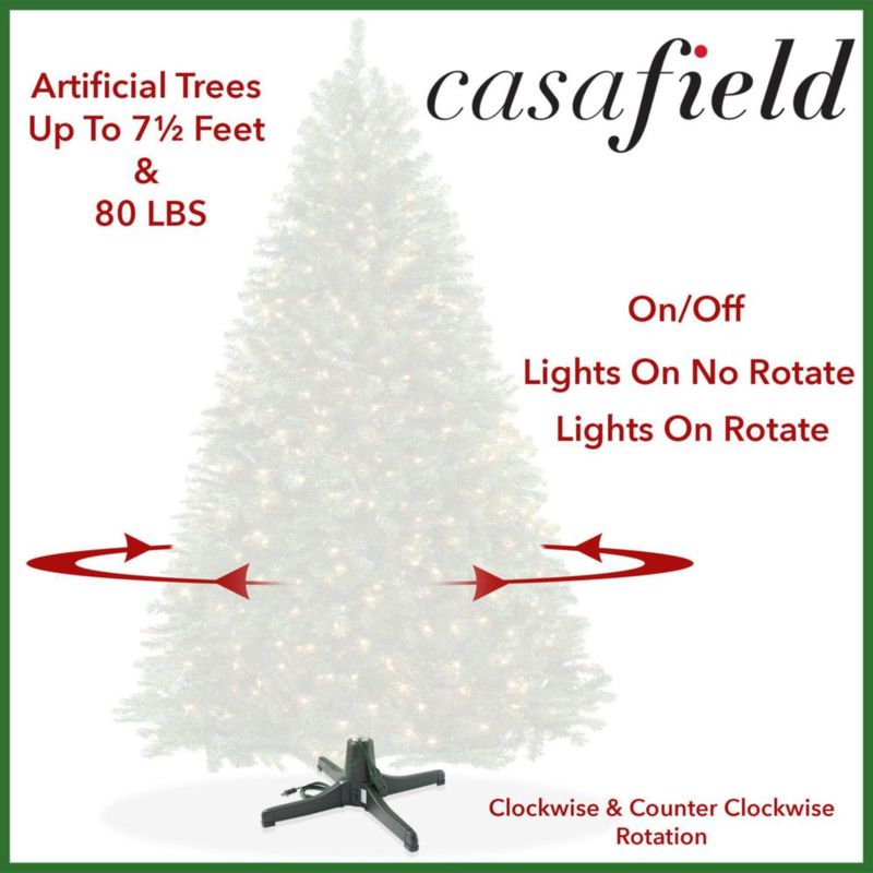 Soporte giratorio para árbol de Navidad Casafield 91 cm 3 tomas verde