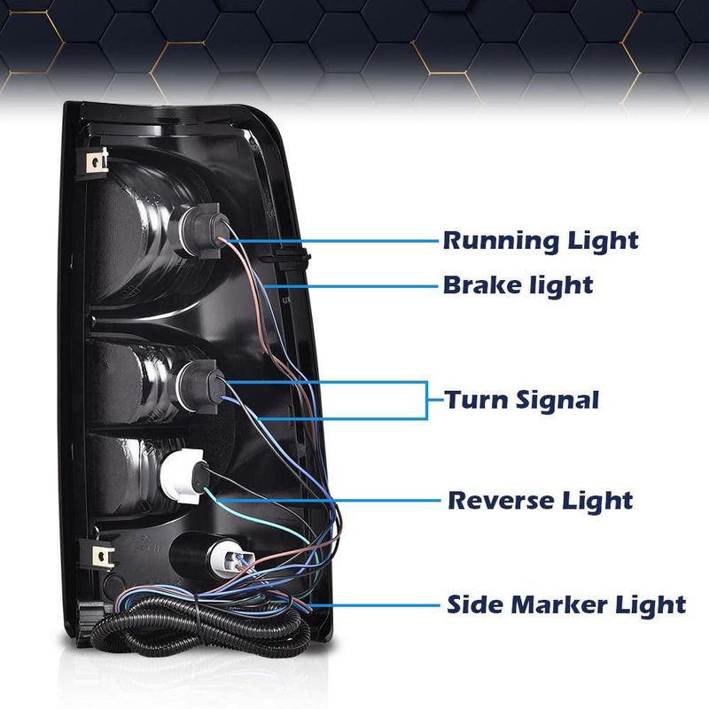Luces Traseras PIT66 para Chevy Silverado 2003‑2006 (Smoke)