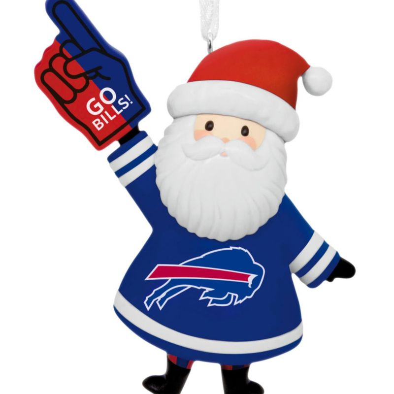 Adorno navideño Hallmark Buffalo Bills con Papá Noel 9 × 9 × 4 cm