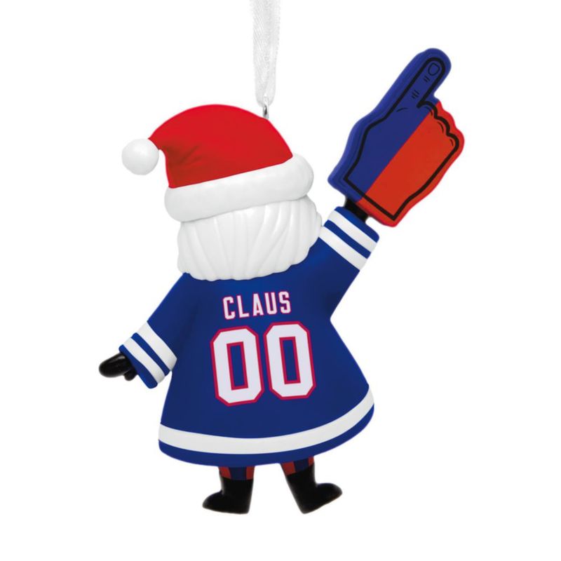 Adorno navideño Hallmark Buffalo Bills con Papá Noel 9 × 9 × 4 cm