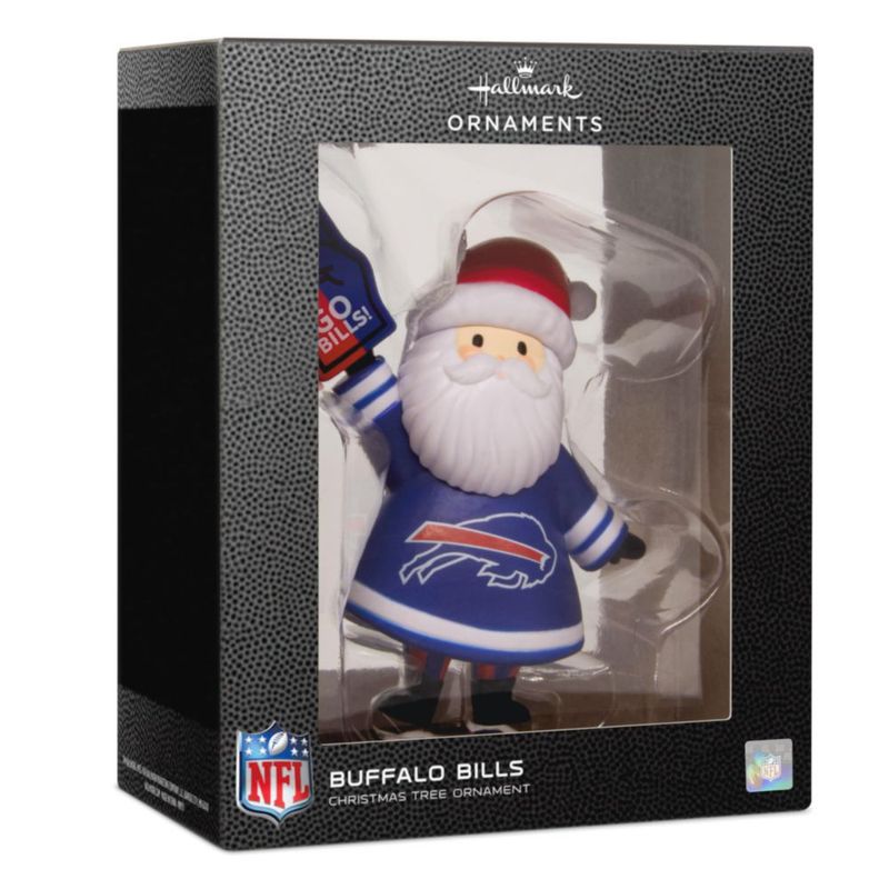 Adorno navideño Hallmark Buffalo Bills con Papá Noel 9 × 9 × 4 cm