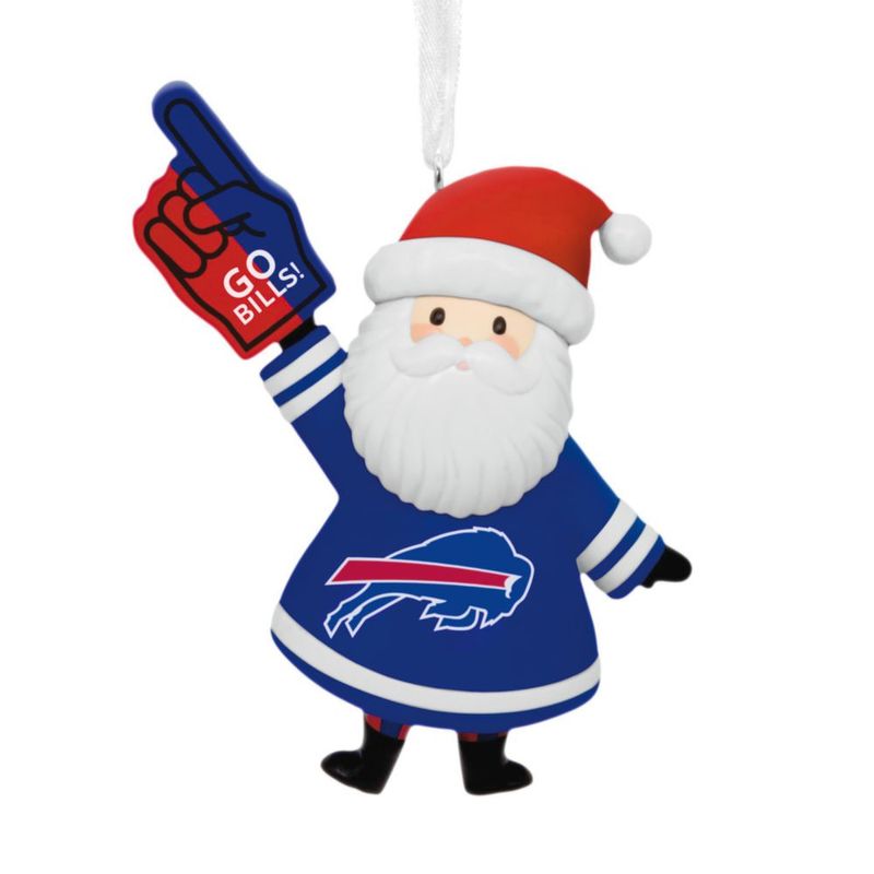 Adorno navideño Hallmark Buffalo Bills con Papá Noel 9 × 9 × 4 cm